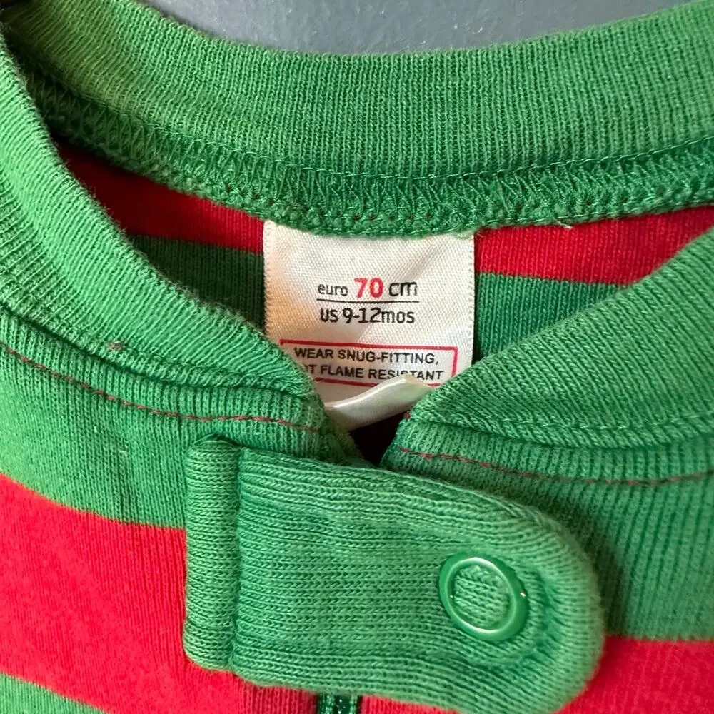 Hanna Andersson mixed‎ Christmas stripe zippie